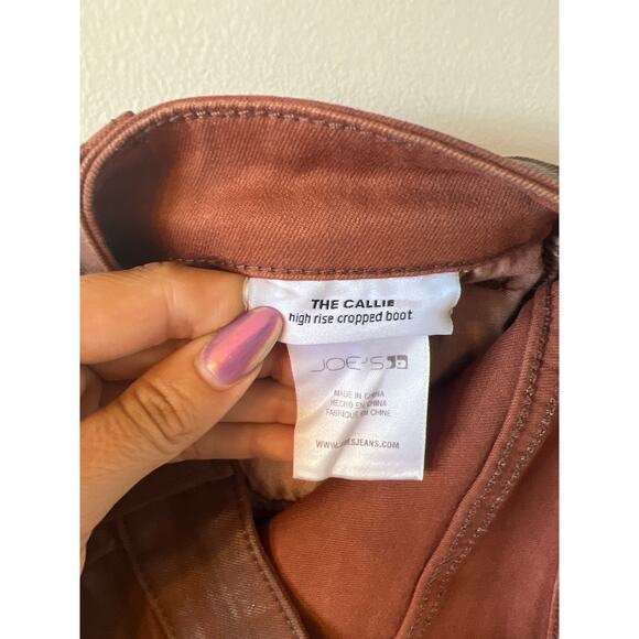 NEW Joe's Jeans The Callie Wax Coated High Rise Bootcut Brown Denim Jean - Picture 7 of 10